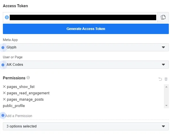 generating Facebook Graph API access token for python project