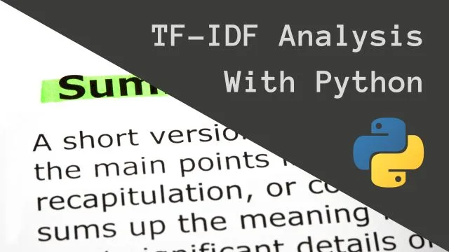 TF IDF Analysis With Python